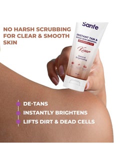 Sanfe Kesar Instant Glow Exfoliating Gel | Visibly Removes Tan & Brighten Skin | Aha Exfoliation In Minutes | Smooth & Bright Skin | 100G  - Image 4