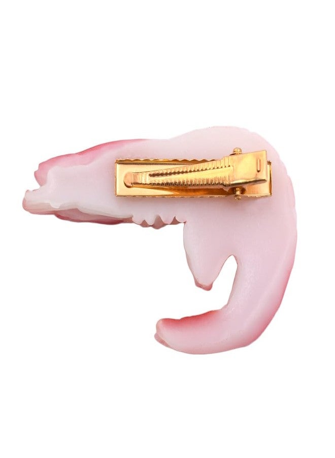 Ynxee 2Pcs Funny Simulated Shrimp Shape Hair Clips 2.7" Food Shaped Hair Clips Women Girls & Unisex Party Hair Accessories, Shrimp C - Image 5