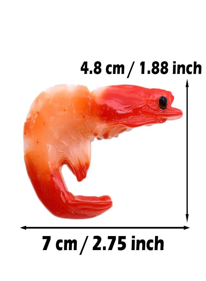 Ynxee 2Pcs Funny Simulated Shrimp Shape Hair Clips 2.7" Food Shaped Hair Clips Women Girls & Unisex Party Hair Accessories, Shrimp C - Image 4