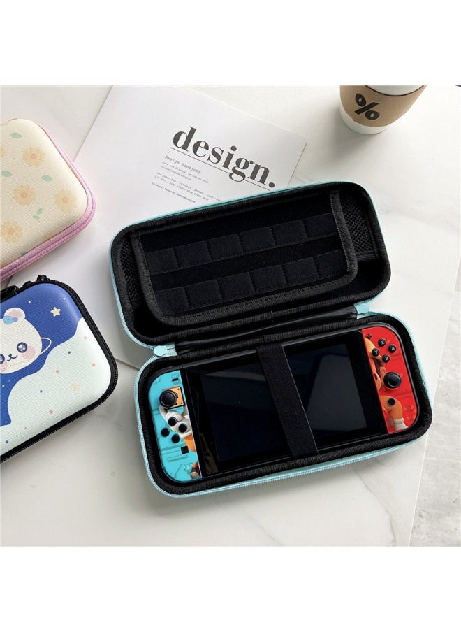 Generic - Suitable For Nintendo NS Cute Cartoon Animal Switch Card Slot Storage Bag Game Cover Leopard Print Protection Soft Case-Model:Double Row Robot-Switch Storage Bag - Image 1