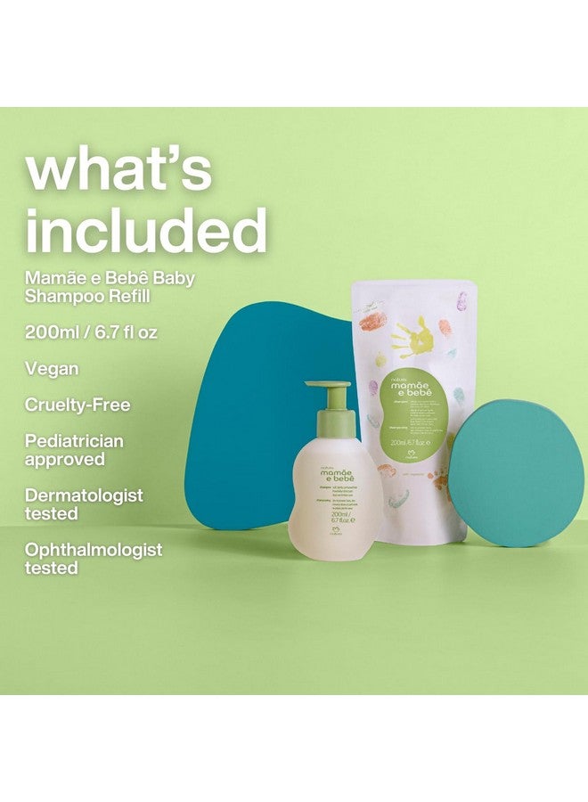 natura - Mamãe e Bebê Shampoo Refill - 100% Vegan - Safe & Gentle Formula - 98.4% Natural Origin - All Skin Types - Cruelty Free - Brazilian Baby Beauty - Baby Essentials - 6.7 fl oz (200ml) - Image 2