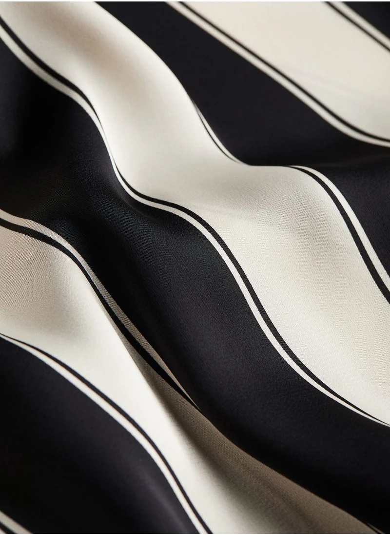 H&M Striped Surplice Neck Dress