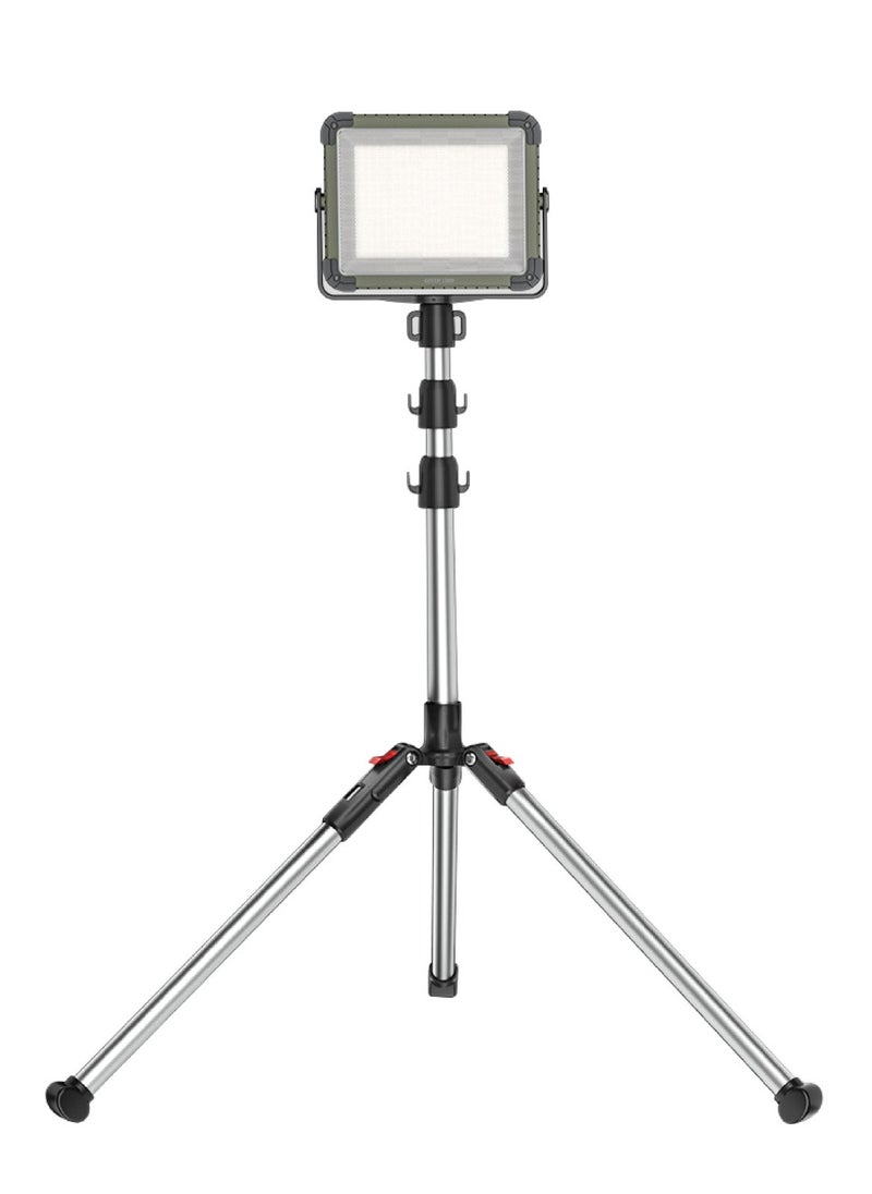 GREEN LION - 2 in 1 Solar Camping Light & Power Bank 7200mAh with Solar Powered Energy & 360° Rotation / Remote Control / 12 Hours  Working Time / Digital Battery Display / Different Light Modes / 1500 lm Brightness - Siver - Image 1