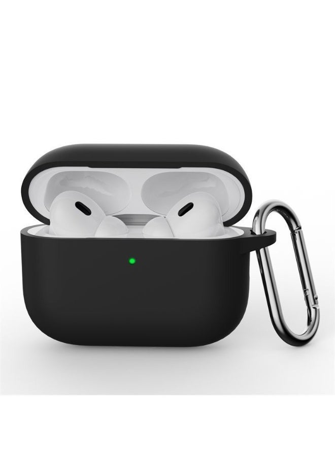 AirPods Pro 3 silicone protective case cover, Front LED Visible (Black) - Image 2
