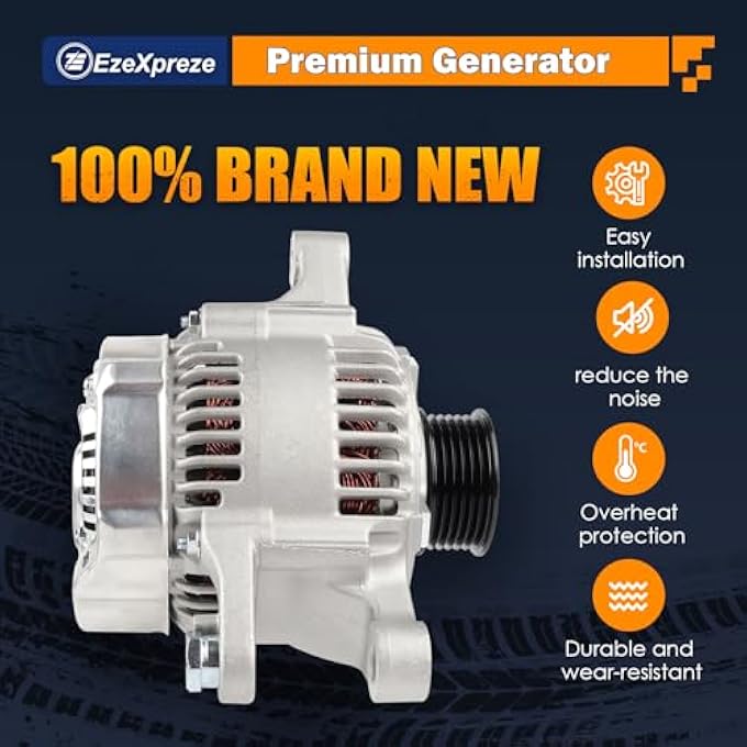 E EZEXPREZE Ezexpreze L4 1.8L 13878N Alternator Replacement for Toyota Corolla 2003 2005 2006 2007 2008, Matrix 2003-2008, Celica 2000-2005, for Pontiac Vibe 2003 2004 2005 2006 2007 2008 Replace# 27060-0D110 - Image 5