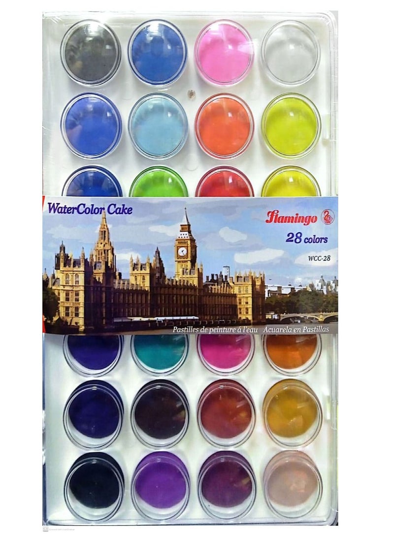 Flamingo 28 ألوان مائية - Image 1