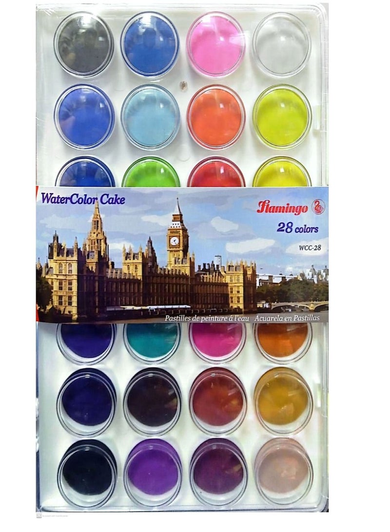 Flamingo 28 ألوان مائية - Image 3