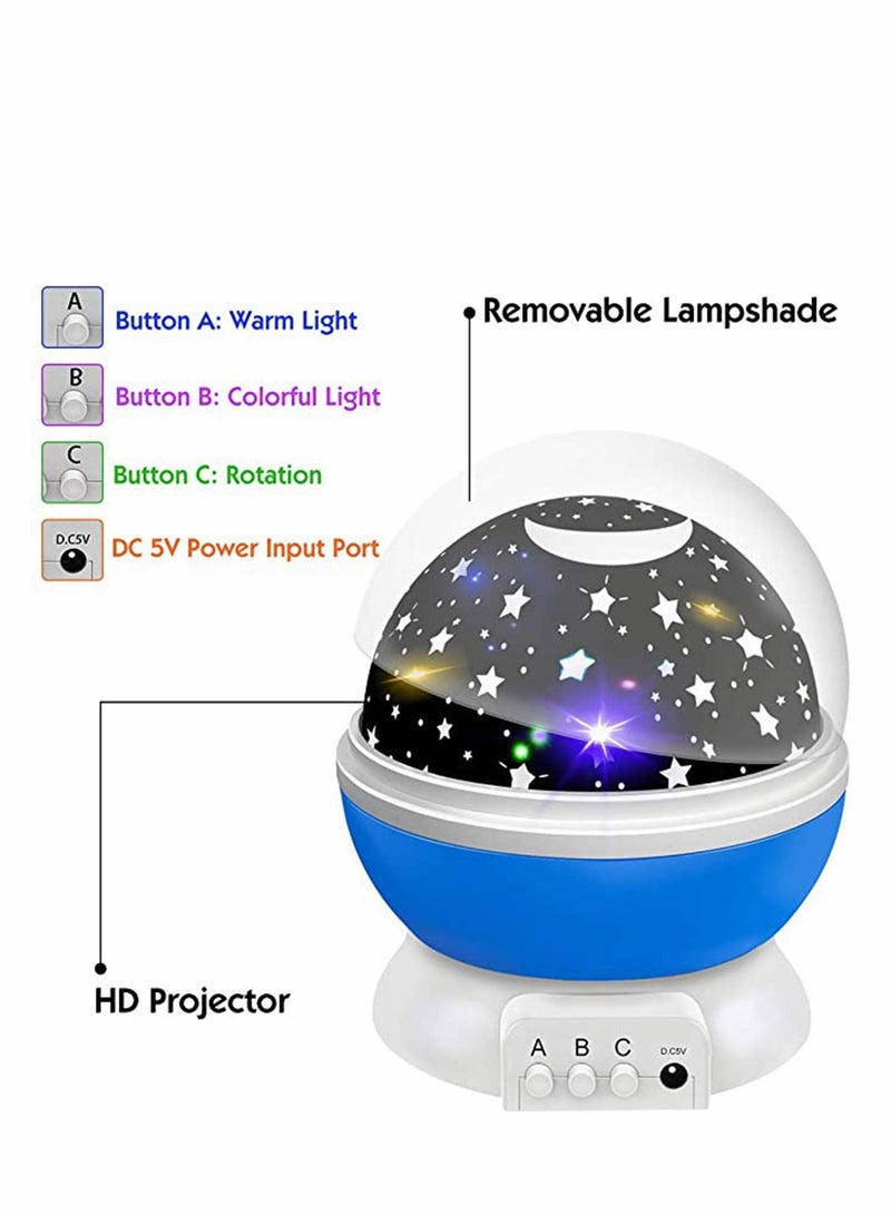 Excefore Projector Lamp, Star Light Projector, Gifts for Kids Bedroom,Star Moon Celling Lights for Sleep Relax or Party LED Projector Lights Ocean Wave Star Sky Night Light Romantic - Image 5