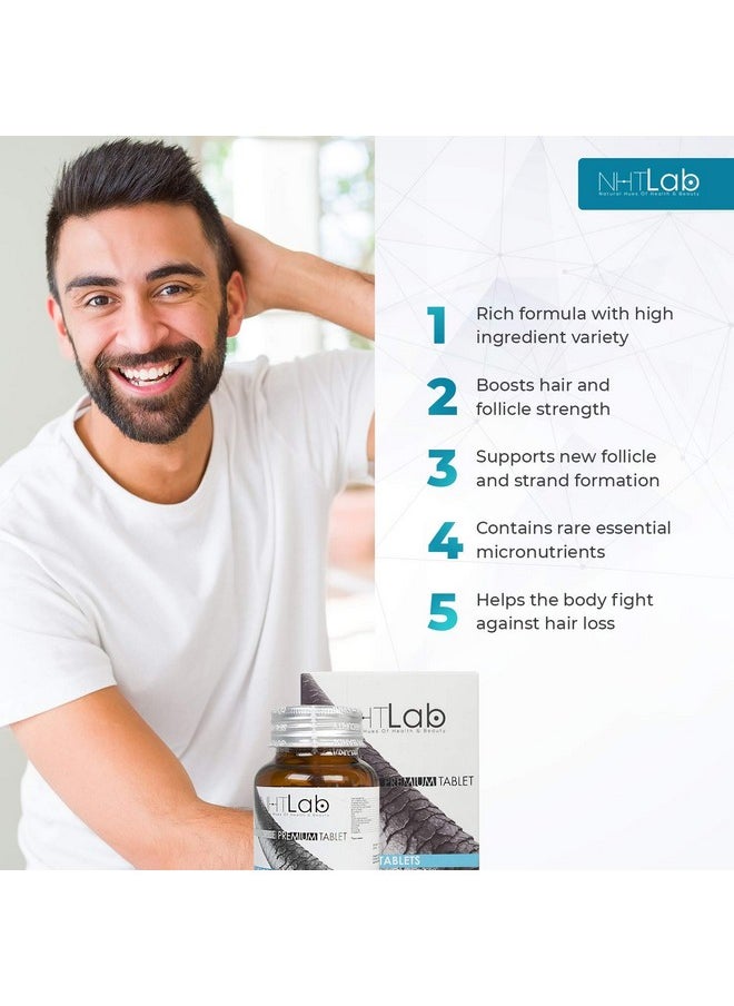 nht lab - Best Hair Growth Biotin Tablets For Hair Loss Essential Hair Vitamins Zinc Supplements ; Dht Blocker Vitamins For Men & Women ; Zinc Tablets High Strength For Hair ; Hair Growth Tablets By Nhtlab - Image 1