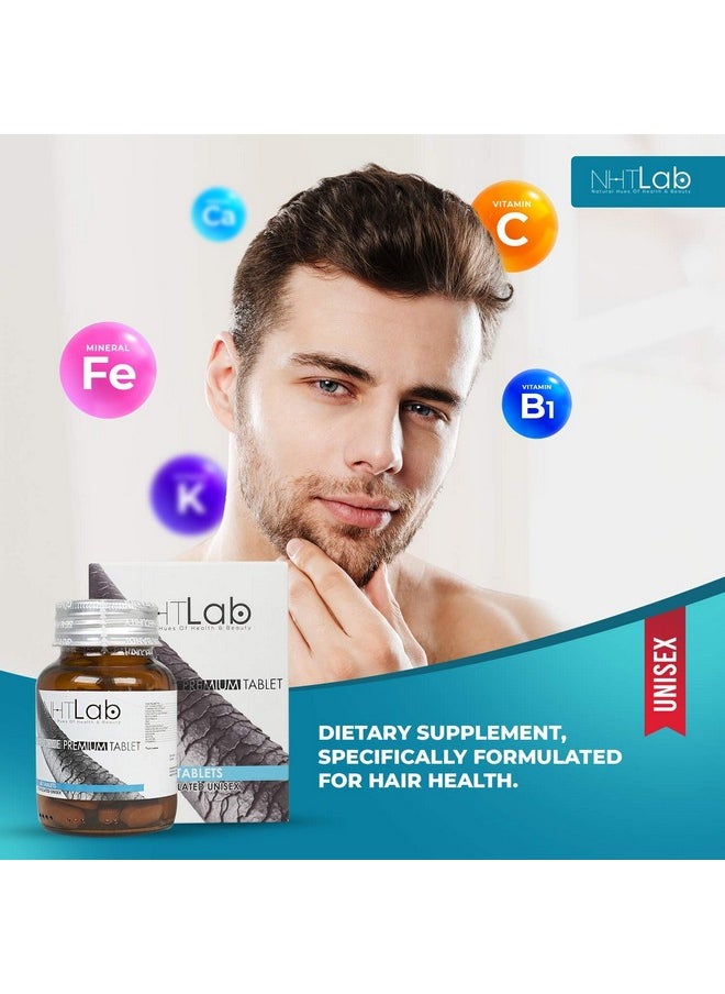 nht lab - Best Hair Growth Biotin Tablets For Hair Loss Essential Hair Vitamins Zinc Supplements ; Dht Blocker Vitamins For Men & Women ; Zinc Tablets High Strength For Hair ; Hair Growth Tablets By Nhtlab - Image 1