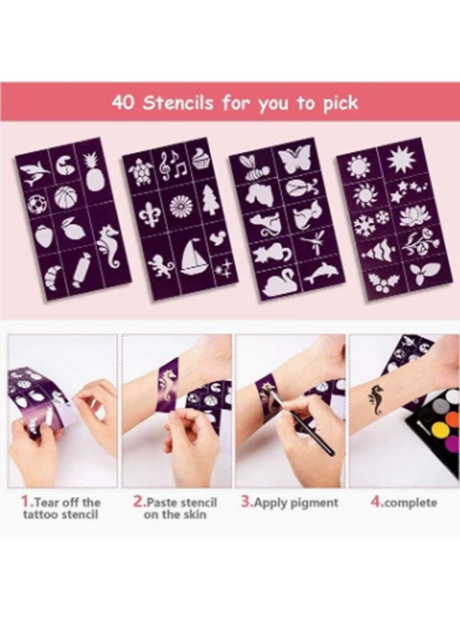 Face Paint Kits, 15 Colors Professional Based Palette Body Face Painting Supplies with 2 Brushes, Hypoallergenic Water Based Paints for Party - Image 4