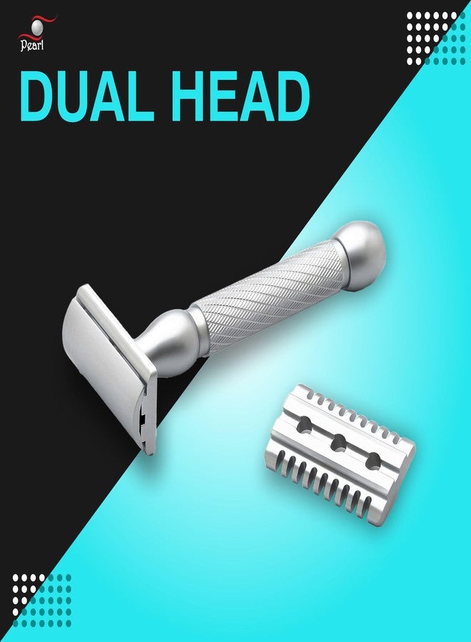 Pearl Shaving Double Edge Close & Open Comb Safety Razor for Men (Hammer) Made from 100% Brass -Reusable,Classic & Traditional Shaving Kit for Men |Men's Shaving Razor for Gift - Image 3