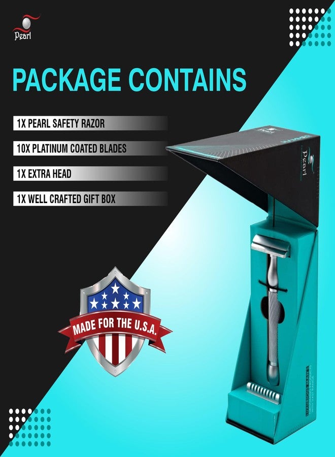 Pearl Shaving Double Edge Close & Open Comb Safety Razor for Men (Hammer) Made from 100% Brass -Reusable,Classic & Traditional Shaving Kit for Men |Men's Shaving Razor for Gift - Image 5