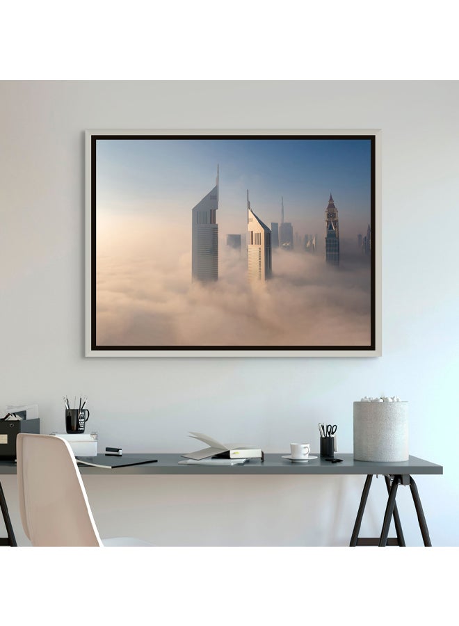 آرت دیکور  لوحة فنية جدارية مؤطرة من قماش لأبراج الإمارات جميرا، تصوير المناظر الطبيعية، هندسة معمارية مبدعة في دبي، تصميم حضري حديث، طباعة مناظر المدينة، ديكور حائط لغرفة المعيشة في المكتب، هدية - Image 2
