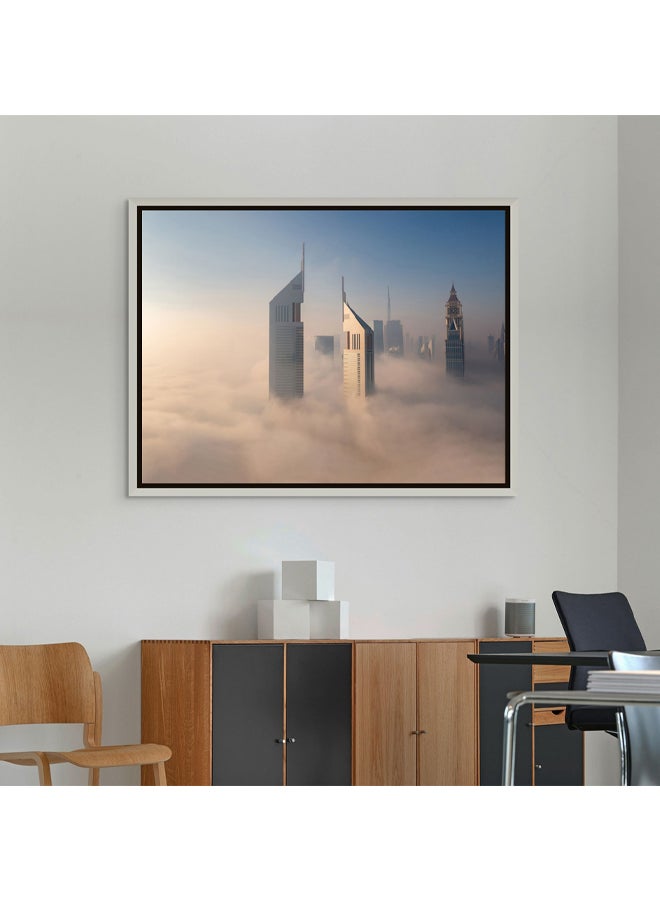 آرت دیکور  لوحة فنية جدارية مؤطرة من قماش لأبراج الإمارات جميرا، تصوير المناظر الطبيعية، هندسة معمارية مبدعة في دبي، تصميم حضري حديث، طباعة مناظر المدينة، ديكور حائط لغرفة المعيشة في المكتب، هدية - Image 3