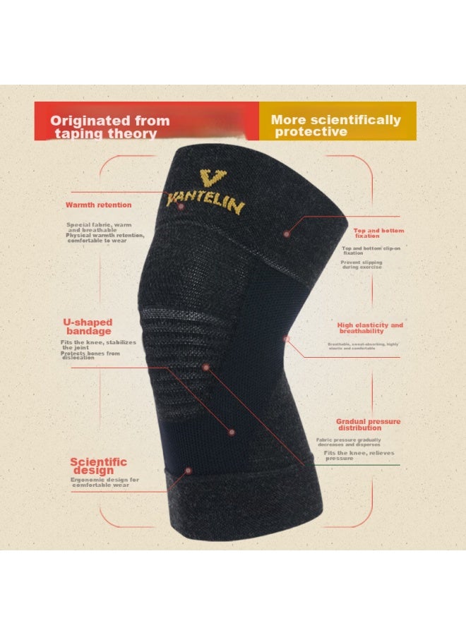 Kowa Knee Brace, Imported From Japan, For Men And Women, Warm, For Cold Legs, Knee Protector, Warm Knee Brace, Black, Single Pack, Size L - Image 2