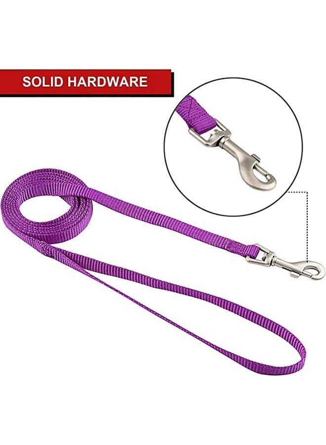 طوق ومقود للكلاب من النايلون قابل للتعديل مع فك سريع ومجموعة طوق قابلة للتنفس مثالية للكلاب الصغيرة والمتوسطة والجراء (أرجواني) - Image 3