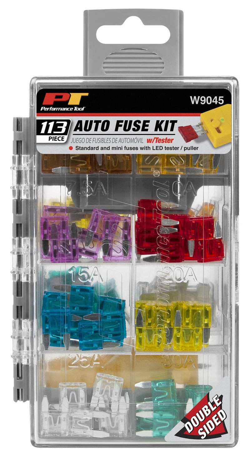 Performance Tool W9045 113pc Auto Fuse kit w/ Tester - Image 3