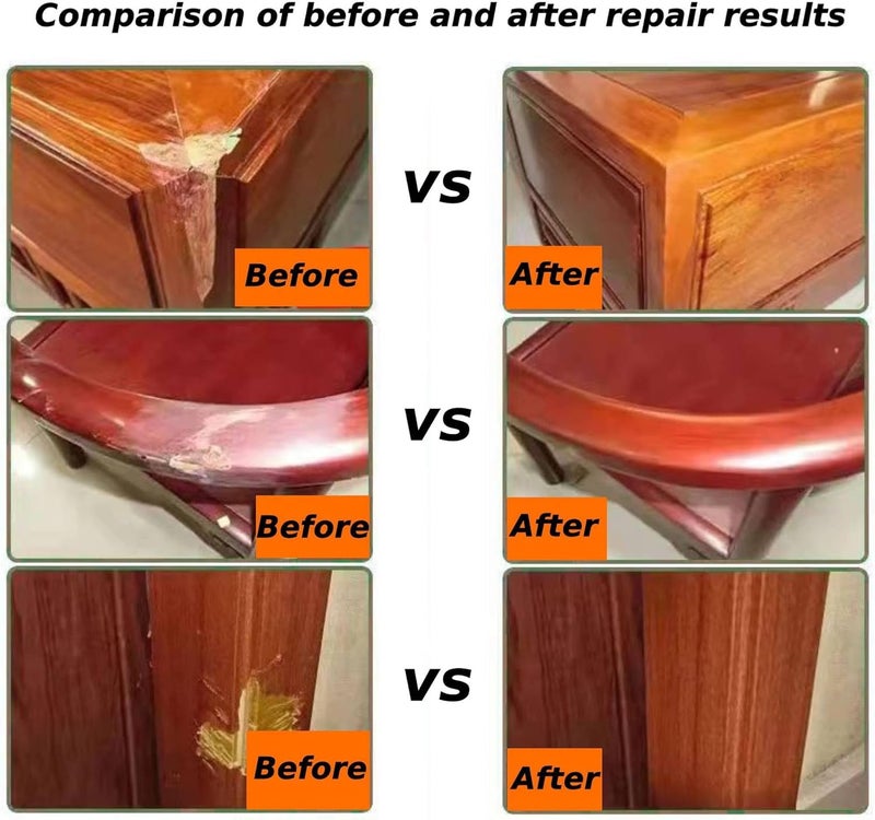 RISETEX Wood Filler Putty,9.87 Ounce Wood Filler Stainable and Paintable,Walnut Wood Putty,Wood Repair Kit for Quickly Repair Any Breaks,Cracks,Chips and Defects in Wooden Furniture,Easy to Use and Sand - Image 2