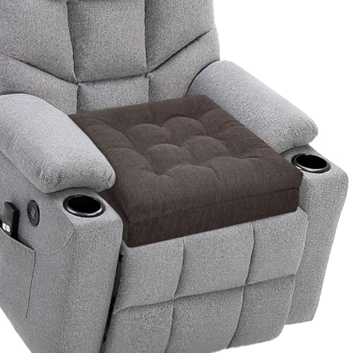 HAVARGO Recliner Cushions for Elderly, 20x20x5 Inch Thick Chair Cushion Patent Design Soft Tufted Dual Layer Booster Seat Cushions for Seniors Recliner Risers Taupe 1P - Image 1