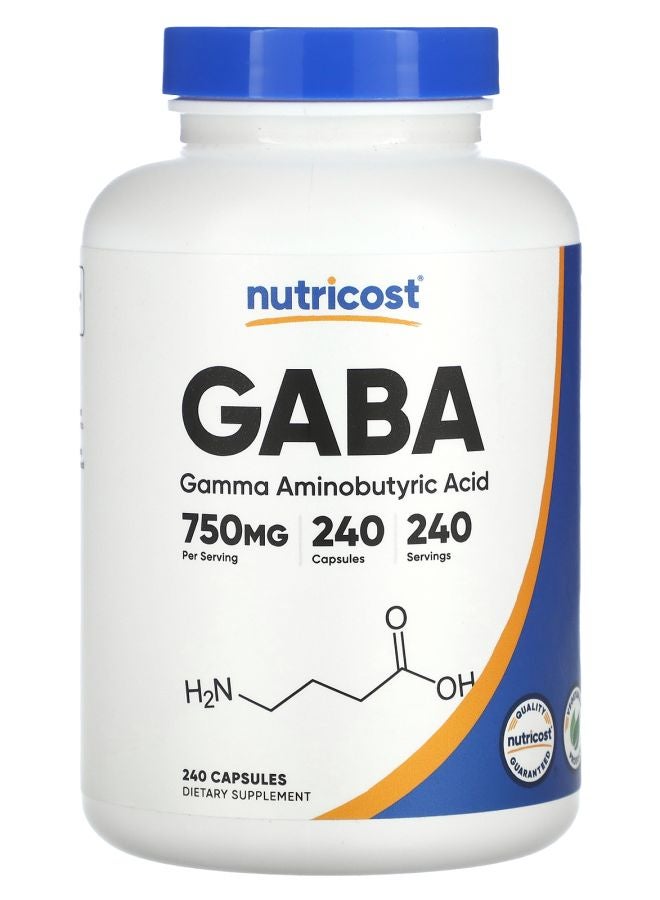 Nutricost GABA 750 mg 240 Capsules