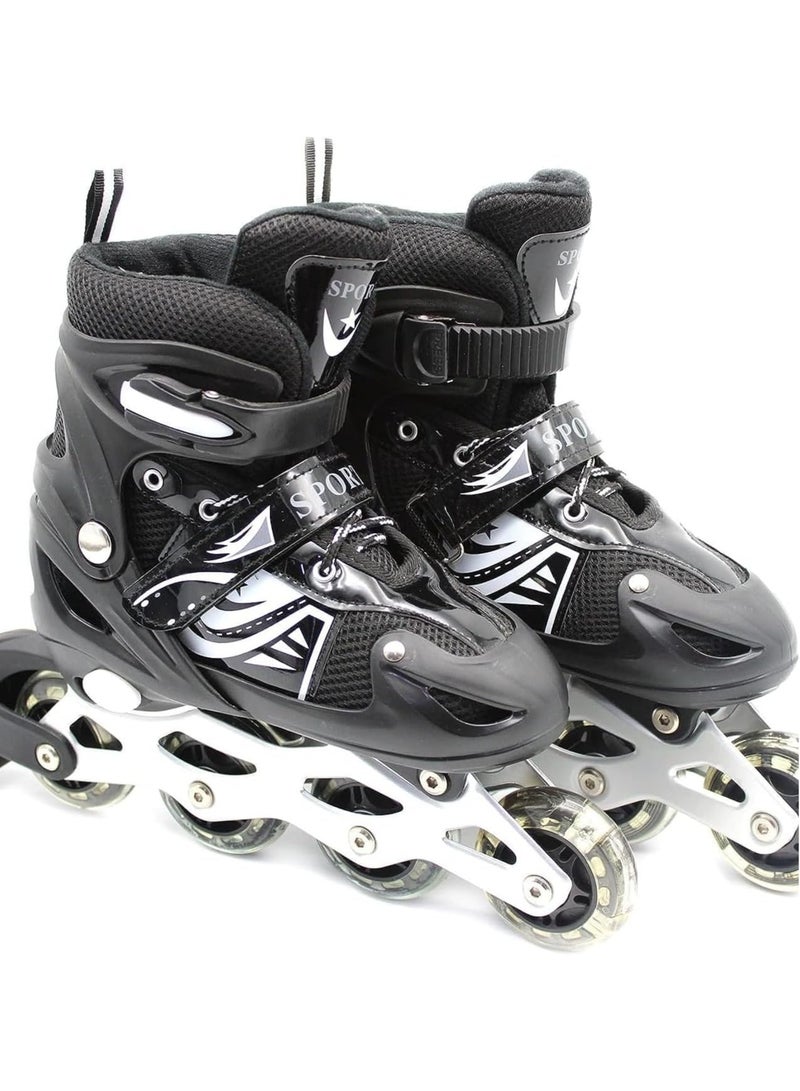 DubaiGallery Retractable Technical Skateboarding, Kids Roller Shoes Single Wheels, Roller skating shoes, Unisex Kids Fitness Shoes - Image 1