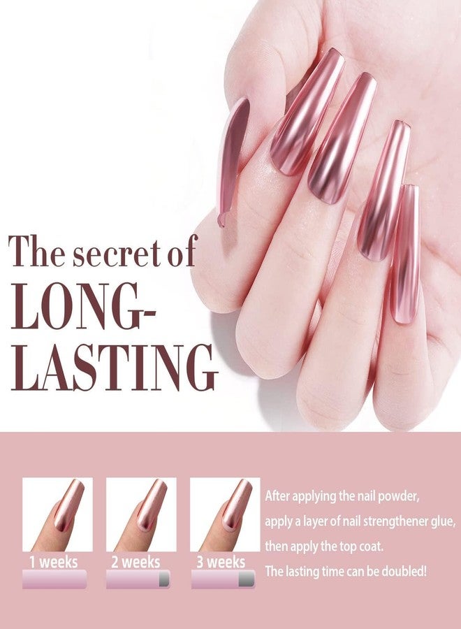 نيل ويند مجموعة بودرة طلاء الأظافر NAILWIND بستة ألوان كروم، بودرة معدنية بتأثير المرآة لتزيين الأظافر، غبار لامع ثلاثي الأبعاد لتزيين طلاء الأظافر الجل مع 6 أعواد ظلال العيون (03) - Image 5