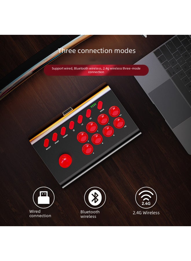 Y02 Large Arcade Style Fighting Game Controller For Ps4 Switch Android Ios Computer Street Fighter Dualshock 4 Gamepad-Product Color:Black  - Image 5