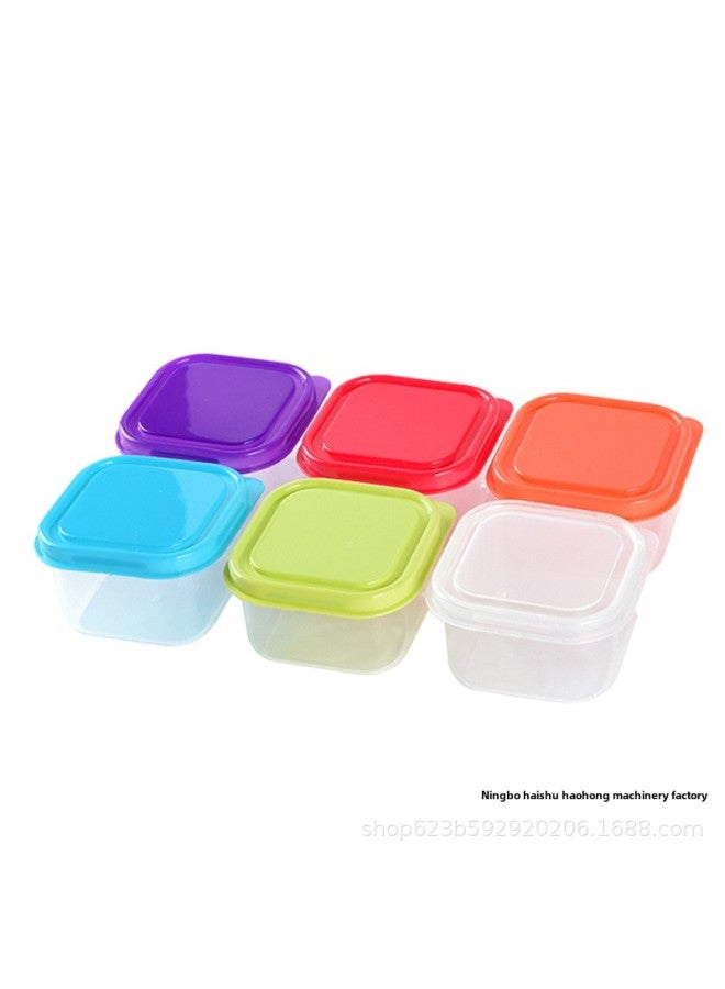 Baby Food Supplement Box Baby Mini Food Frozen Storage Sealed Box Portable Fresh-keeping Box ]-Specifications:Square Box-Color:Red  - Image 1