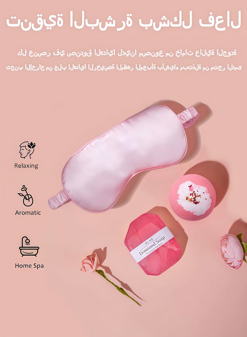 بيتشجوي صندوق هدايا للنساء - أفضل هدايا لأعياد الميلاد والزفاف والمناسبات الخاصة مواد مجمعة وردي 21x9.5x21 سم  - Image 3