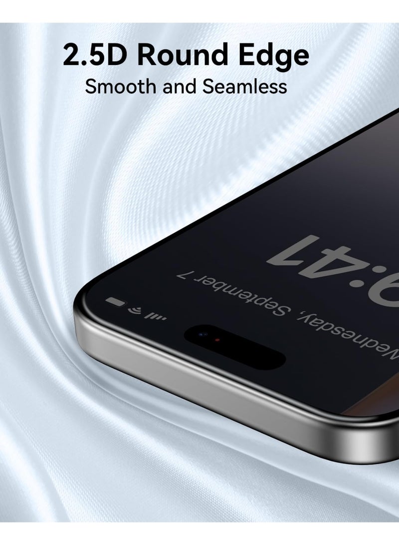 RAPTIC زجاج الهواء [خصوصية HD عبوة 2] واقي شاشة كامل التغطية لجهاز iPhone 17 PRO / 17 زجاج مقسى مع صينية تركيب سهلة - خصوصية - Image 5