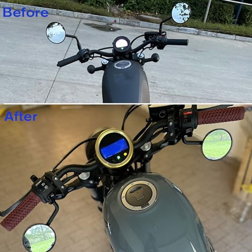 Midimttop Motorcycle fit for Ho&n&da Rebel CMX 250 500 CMX 300 500 17-25 CMX 1100 Rebel 21-25 Handlebar Rear View Side Mirror Rearview Downside Bracket Mount Adapter Clamp Holder Accessories - Image 3