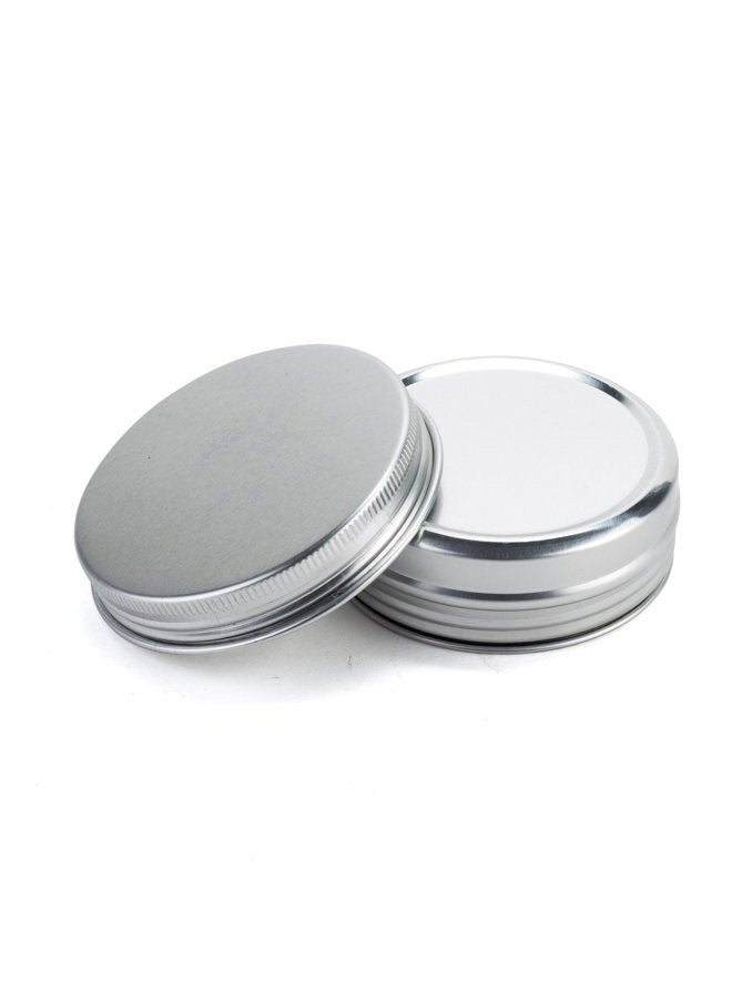 Tosnail 24 Pack 2 oz. Aluminum Round Lip Balm Tin Containers with Screw Thread Lid - Great for Spices, Candies, Tea or Gift Giving  - Image 3