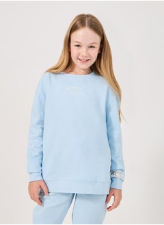 Styli Round Neck Slogan Printed Sweatshirt  - Image 1