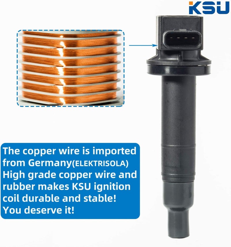 KSU Ignition Coil Pack Compatible with Toyota ECHO 1.5L L4 (2000-2005) - Image 3