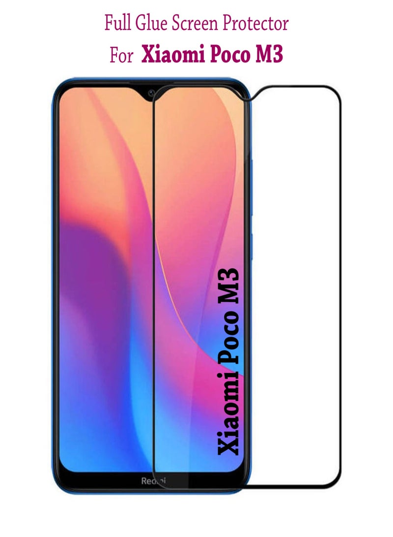 Tempered Glass Screen Protector for Xiaomi Poco M3 Black - Image 1