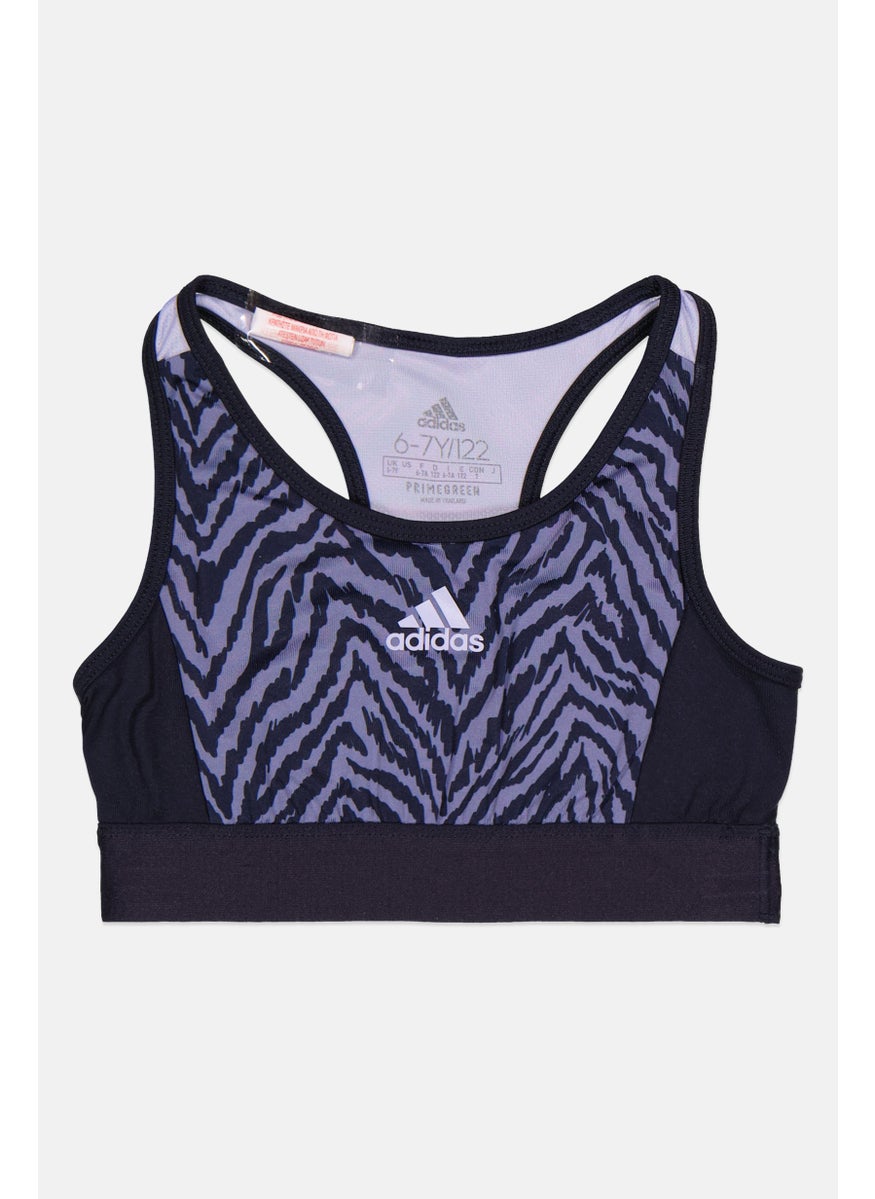 Adidas Kids Girl Sportswear Fit Non-Padded Training Bra, Black Combo  - Image 1