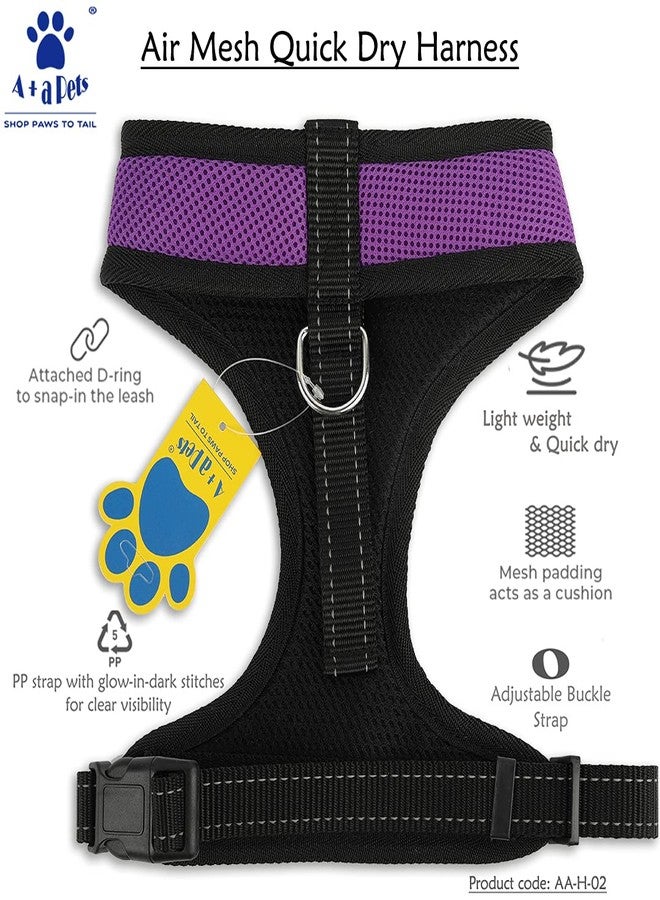 A+a Pets' Air Mesh Quick Dry Harness | Reflective Adjustable Soft Comfortable Pet Vest (Adult/Large Dogs) (X-Large, Ink Blue) - Image 2