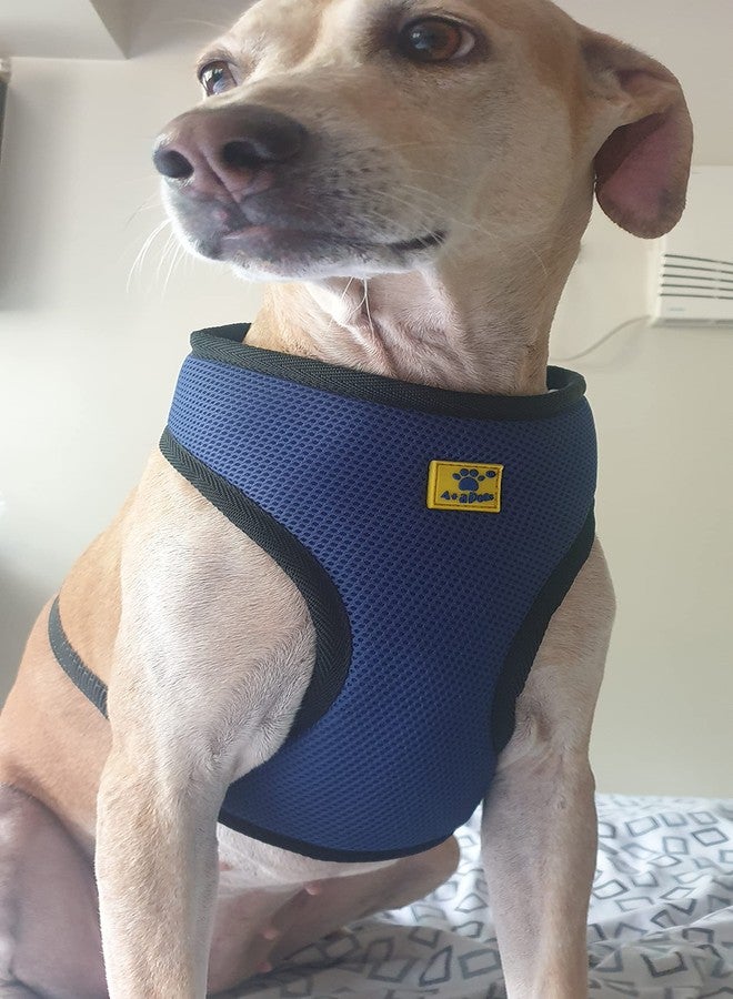 A+a Pets' Air Mesh Quick Dry Harness | Reflective Adjustable Soft Comfortable Pet Vest (Adult/Large Dogs) (X-Large, Ink Blue) - Image 1