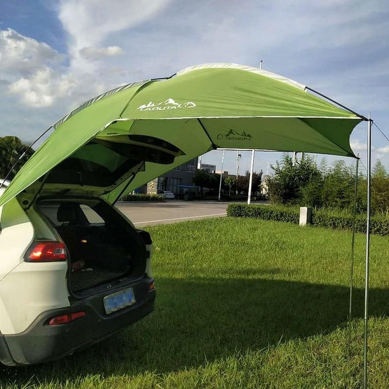 KEAIDO Car Tailgate Tent Awning Pickup Truck Camping Sun Shelter Waterproof Rainfly SUV Minivan Canopy Hatchback Camper Trailer Rooftop (Gray) - Image 4