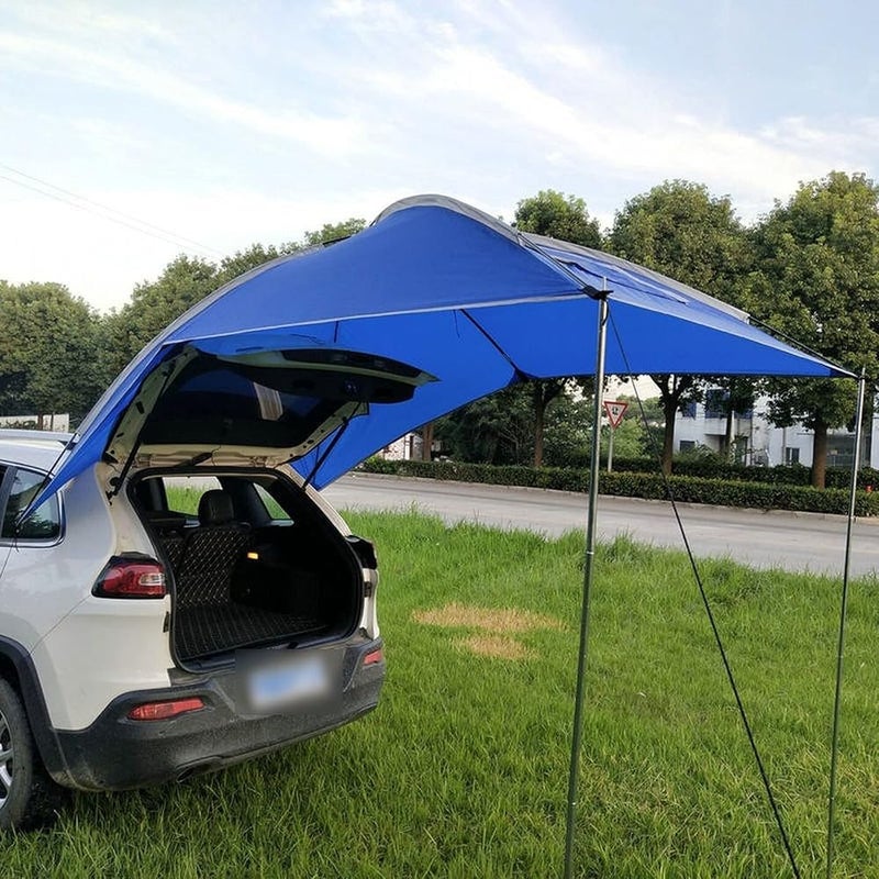 KEAIDO Car Tailgate Tent Awning Pickup Truck Camping Sun Shelter Waterproof Rainfly SUV Minivan Canopy Hatchback Camper Trailer Rooftop (Gray) - Image 5
