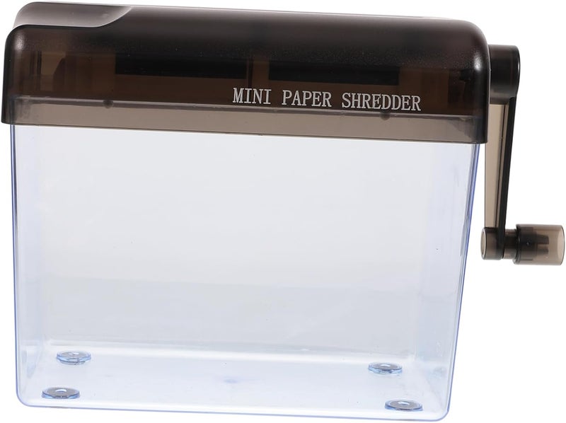 Mini Paper Shredder for Home Office Use Portable Manual Shredder Light Weight Easy to Use for Documents - Image 1