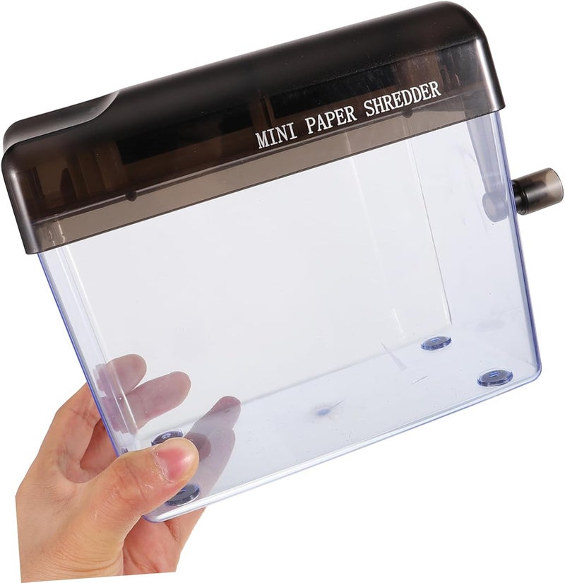 Mini Paper Shredder for Home Office Use Portable Manual Shredder Light Weight Easy to Use for Documents - Image 4