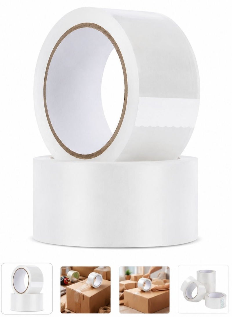 HarabiMed Clear Packing Tape 70 Yards 1 Roll 48mm Strong Transparent Adhesive Sealing Tape for Carton Boxes & Shipping. White - Image 3