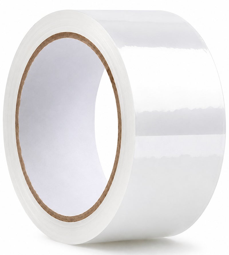 HarabiMed Clear Packing Tape 70 Yards 1 Roll 48mm Strong Transparent Adhesive Sealing Tape for Carton Boxes & Shipping. White - Image 1