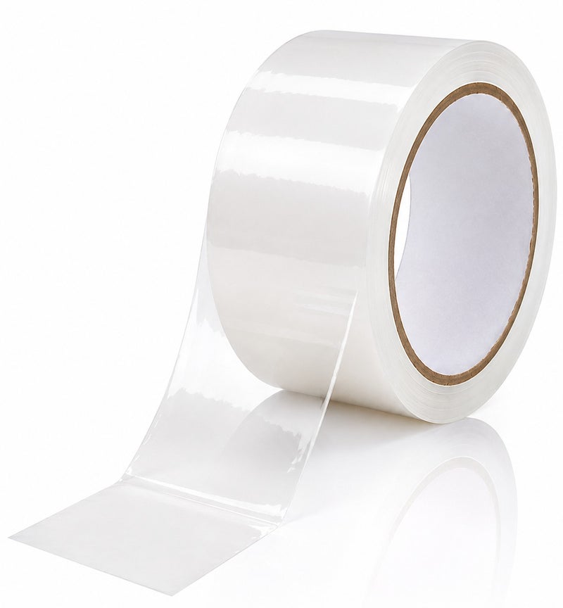 HarabiMed Clear Packing Tape 70 Yards 1 Roll 48mm Strong Transparent Adhesive Sealing Tape for Carton Boxes & Shipping. White - Image 2