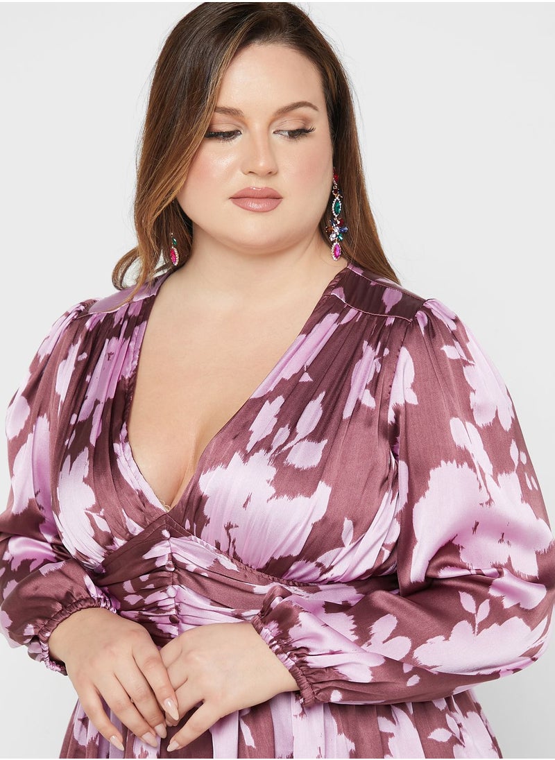 Anaya with Love Curve Floral Print Tiered Dress  - Image 3