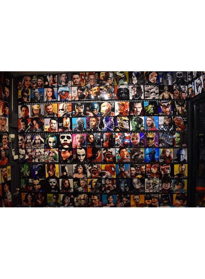 اي ار اس لوحة فنية مطبوعة على قماش أكريليك مؤطر، بتصميم مستوحى من شخصية الجوكر في فيلم باتمان: فارس الظلام، مقاس 10 × 10 بوصة، باللون الأبيض. - Image 5