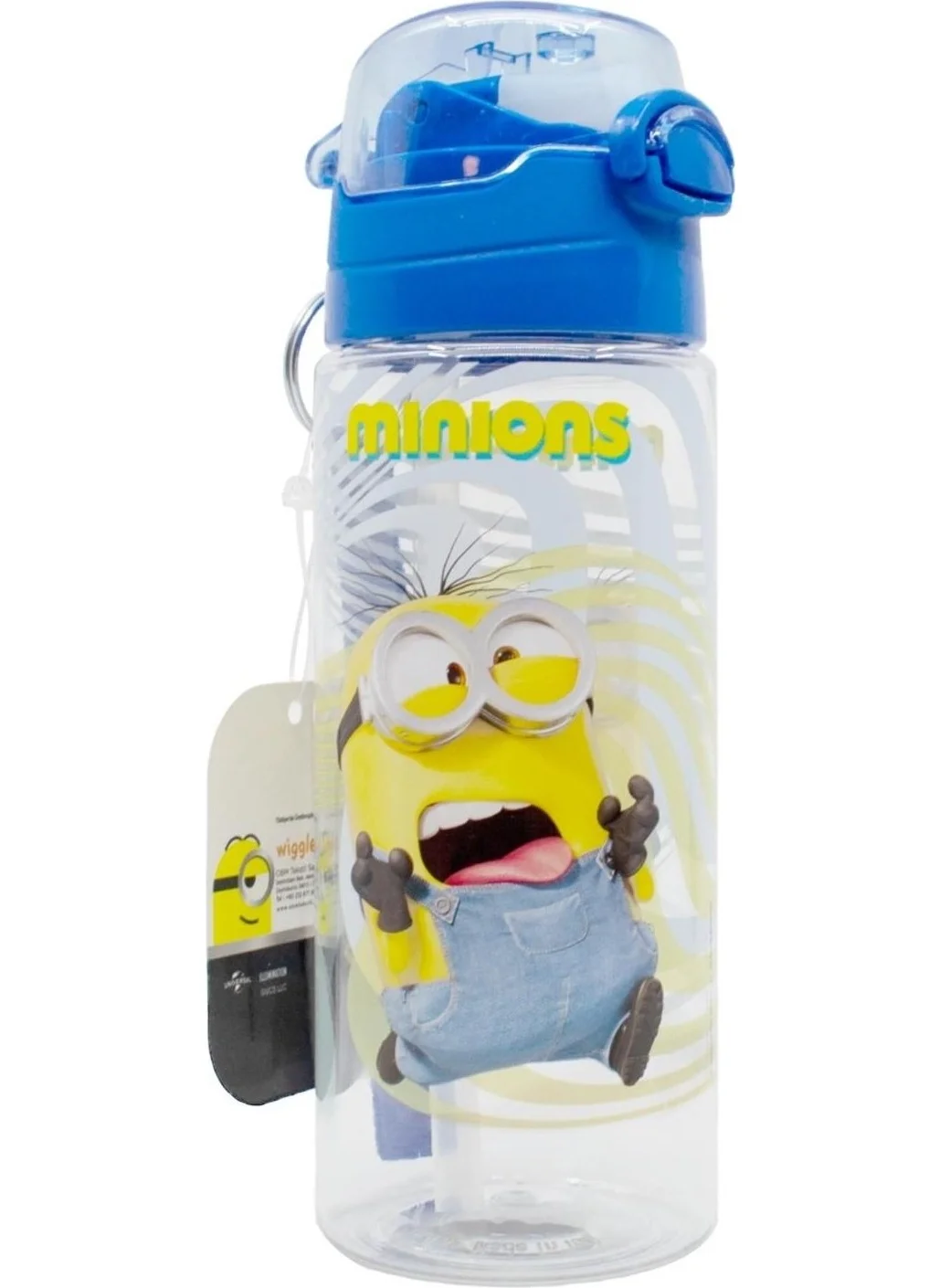 ماشو تريند Minions Transparent Water Bottle 500ML - Minions Water Bottle - Licensed Minions Water Bottle - Water Bottle with Straw