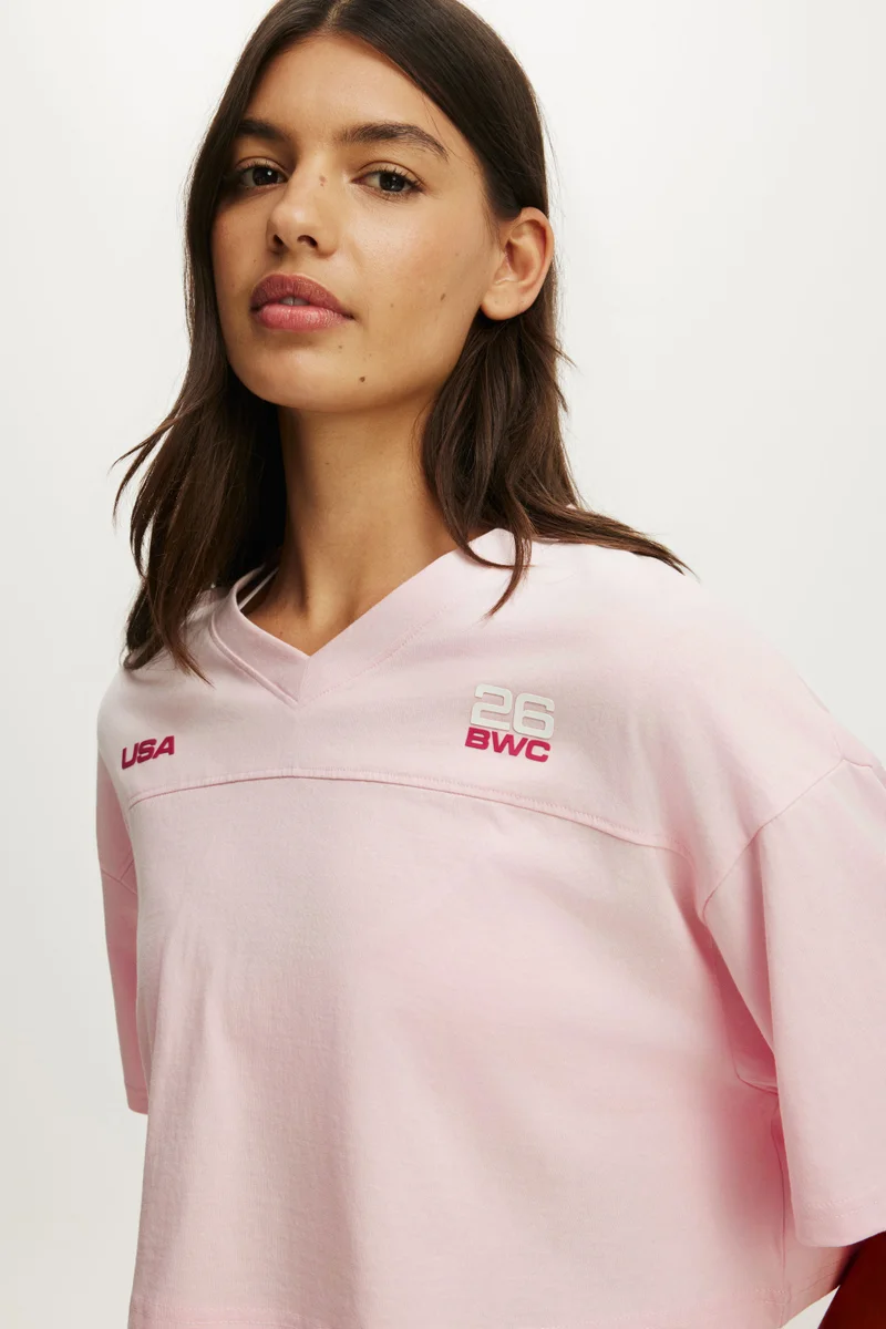 Cotton On  CROPPED GRAPHIC SPORTY TEE for Women | Best Price UAE